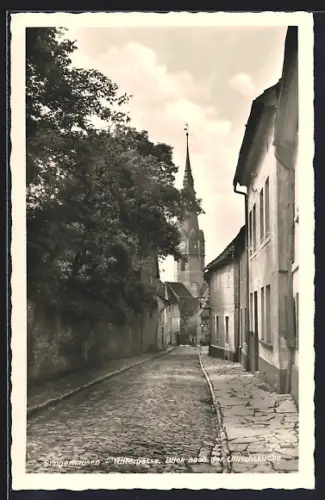 AK Sangerhausen, Strasse Rittergasse mit Ullrichskirche