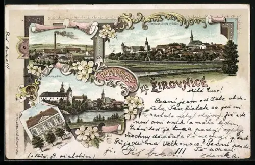 Lithographie Zirovnice, Továrna, Radnice, Ze strany jizni