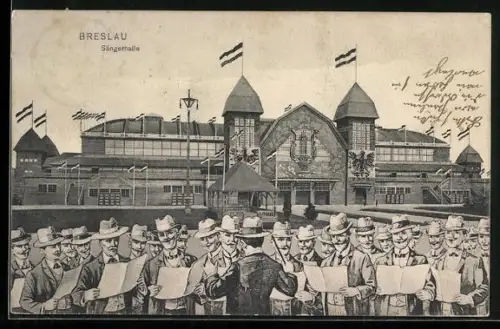 AK Breslau, Sängerhalle mit Männerchor