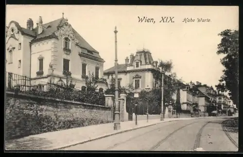 AK Wien, Hohe Warte mit Villen