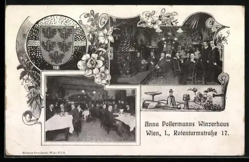 AK Wien, Anna Pollermanns Winzerhaus, Rotenturmstrasse 17