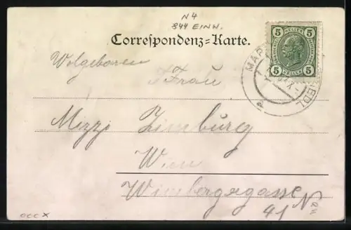 AK Markgrafneusiedl, Ruine, Kirche, Ortspartie