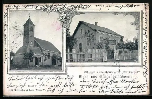 AK Kasgraben-Sievering, Bitzingers Weinhaus zum Marienthal