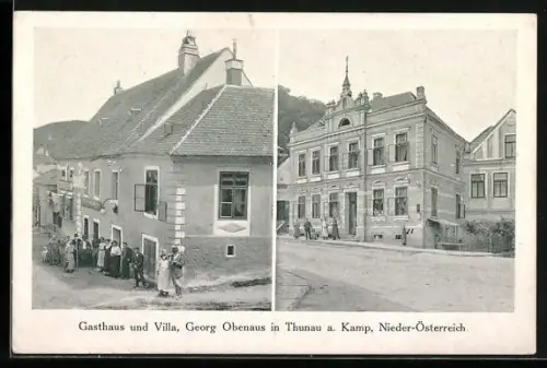 AK Thunau / Kamp, Gasthaus und Villa Georg Obenaus