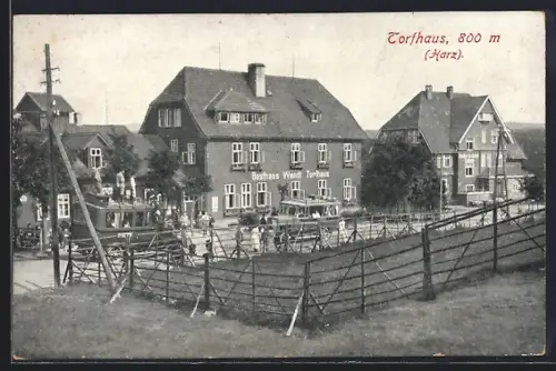 AK Torfhaus /Harz, Gasthaus Wendt Torfhaus mit Autos