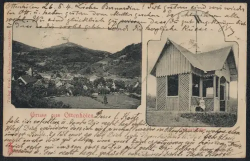 AK Ottenhöfen, Pavillon auf der Albertshöhe, Gesamtansicht