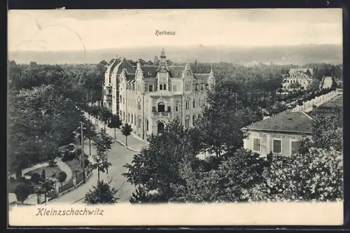 AK Dresden-Kleinzschachwitz, Blick auf das Rathaus