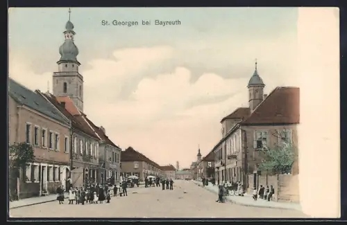 AK St. Georgen bei Bayreuth, Blick auf die Kirche