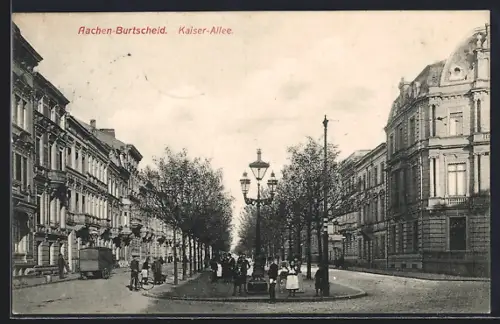AK Aachen-Burtscheid, Partie in der Kaiser-Allee