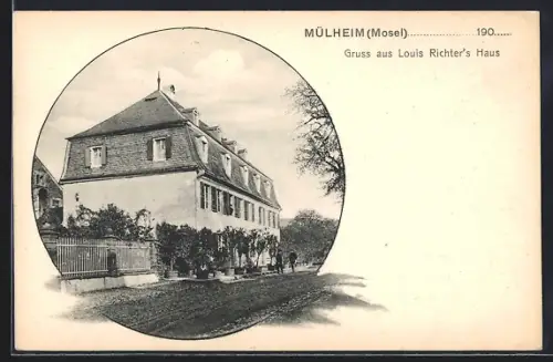 AK Mülheim /Mosel, Gasthaus Louis Richter`s Haus