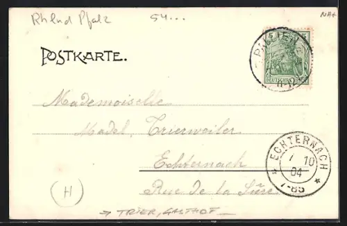 AK Trier, Gasthof Forsthütte mit Bäumen
