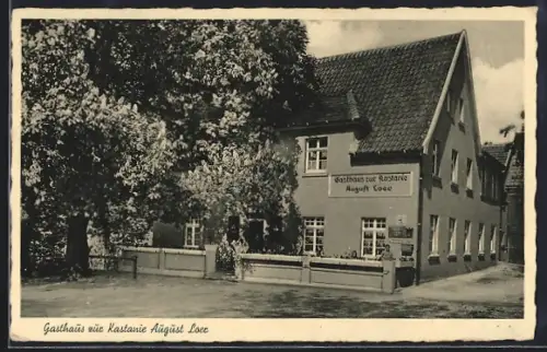 AK Körbecke, Gasthaus zur Kastanie, Inh. August Loer