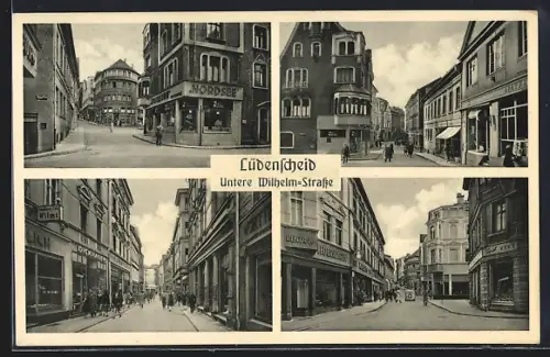 AK Lüdenscheid, Untere Wilhelm-Strasse, verschiedene Ansichten