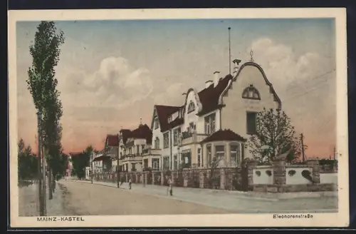 AK Mainz-Kastel, Häuserpartie in der Elonorenstrasse