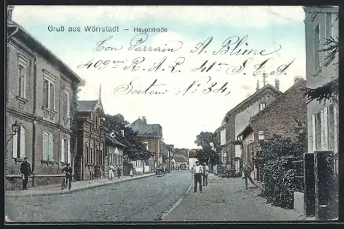AK Wörrstadt, Partie in der Haupstrasse