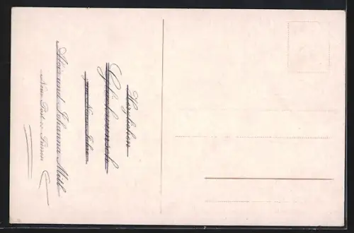 Künstler-AK Füssen, Hotel Neue Post in der Hauptstrasse