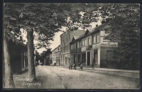AK Pinneberg, Geschäft v. Wilhelm Hauschildt, Dingstätte