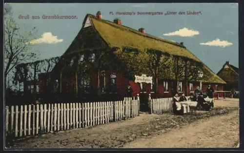 AK Grambkermoor, M. Haesloops Sommergarten Unter den Linden