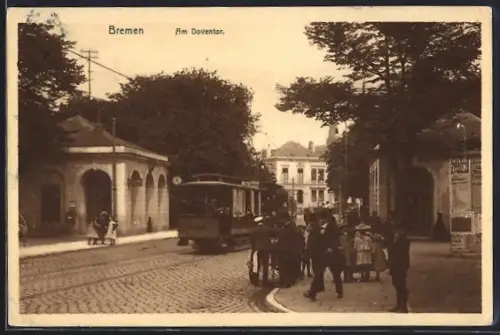 AK Bremen, Strassenbahn am Doventor