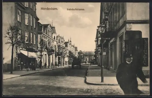 AK Nordenham, Café Central, Bahnhofstrasse