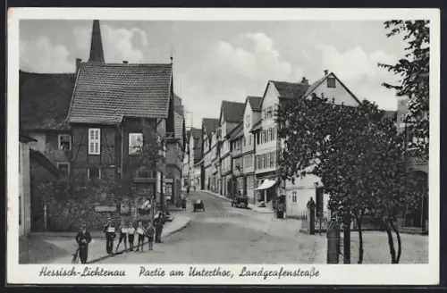 AK Hessisch-Lichtenau, Landgrafenstrasse am Unterthor
