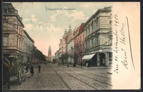 AK Düsseldorf, Blick in die Oststrasse