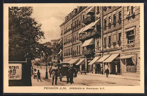 AK Dresden-A., Pension Ilm in der Sidonienstrasse 5-7