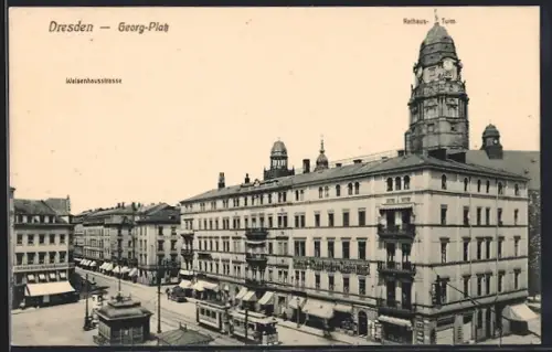 AK Dresden, Georgenplatz an der Waisenhausstrasse