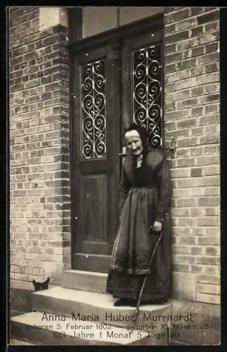 AK Murrhardt, Anna Maria Huber, gestorben mit 103 Jahren