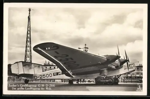 AK Junker's Grossflugzeug G 38 D 2500