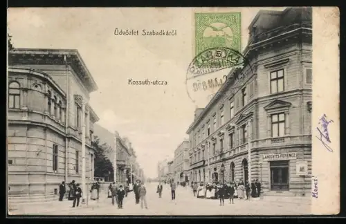 AK Szabadka, Kossuth-utcza