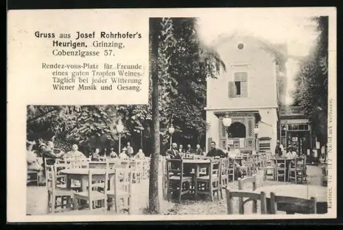 AK Wien, Josef Rohrhofer`s Heurigen in Grinzing