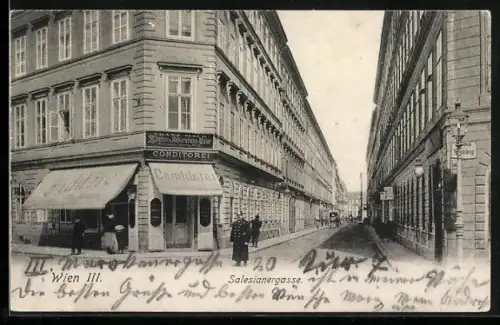 AK Wien, Conditorei, Polizist, Salesianergasse