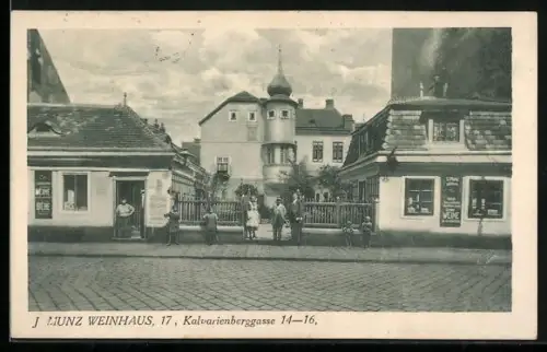 AK Wien, Weinhaus J. Munz, Kalvarienberggasse 14-16