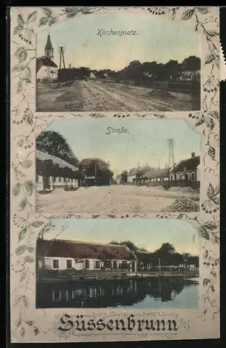AK Süssenbrunn, Kirchenplatz und Strasse