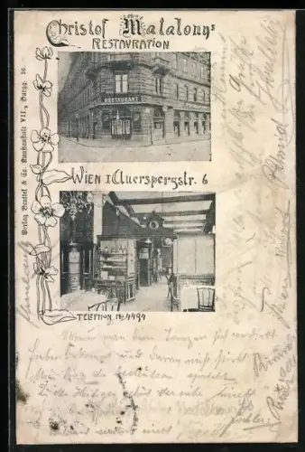 AK Wien, Christof Matalonys Restauration, Auerspergstrasse 6