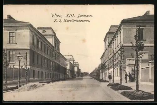 AK Wien, Breitensee, Partie in der K. k. Kavalleriekaserne