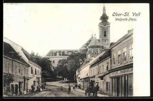 AK Ober-St. Veit, Handlung Johann M. am Wolfrath-Platz