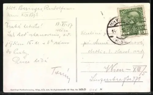 AK Wien, Rudolfinergasse mit Rudolfinerhaus