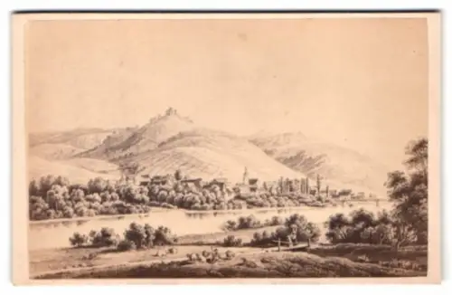 Fotografie unbekannter Fotograf, Ansicht Stuttgart-Rotenberg, Blick nach dem Stadtteil, nach einem Gemälde
