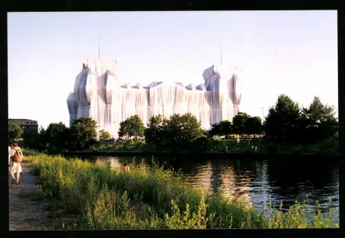 14 Fotografien Ansicht Berlin, Reichstagsverhüllung 1995 durch Christo und Jean Claude, der verhüllte Reichstag