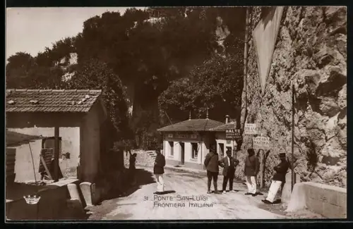 AK Ponte San-Luigi, Frontiera Italiana
