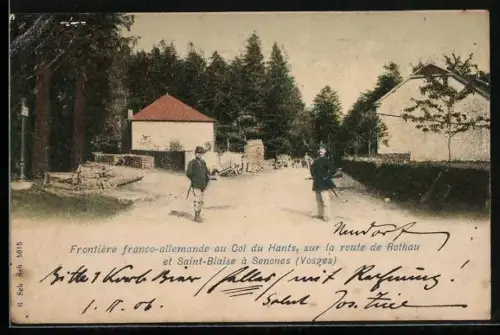 AK Col du Hants, Frontière franco-allemande