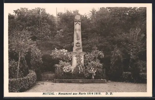 AK Mutzig, Monument aux Morts 1914-1918