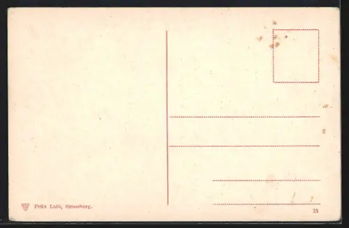 AK Strassburg i. E., Kleberplatz mit Springbrunnen