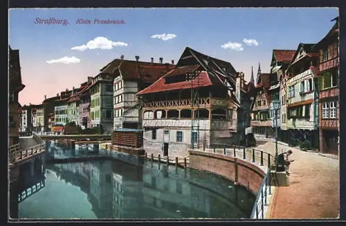 AK Strassburg, Flusspartie in Klein Frankreich