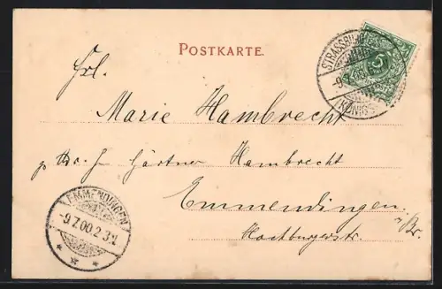 AK Strassburg, Orangerie mit Kiosk