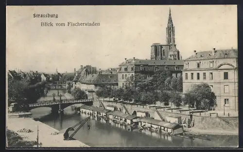 AK Strassburg i. E., Blick vom Fischerstaden