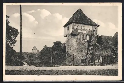 AK Bergheim, Tour de la Sorcière avec vue sur les environs