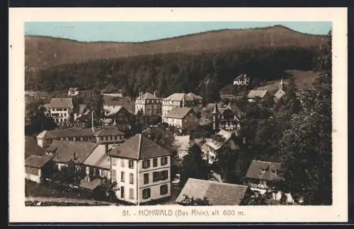 AK Hohwald /Bas-Rhin, Vue du village entouré de collines boisées